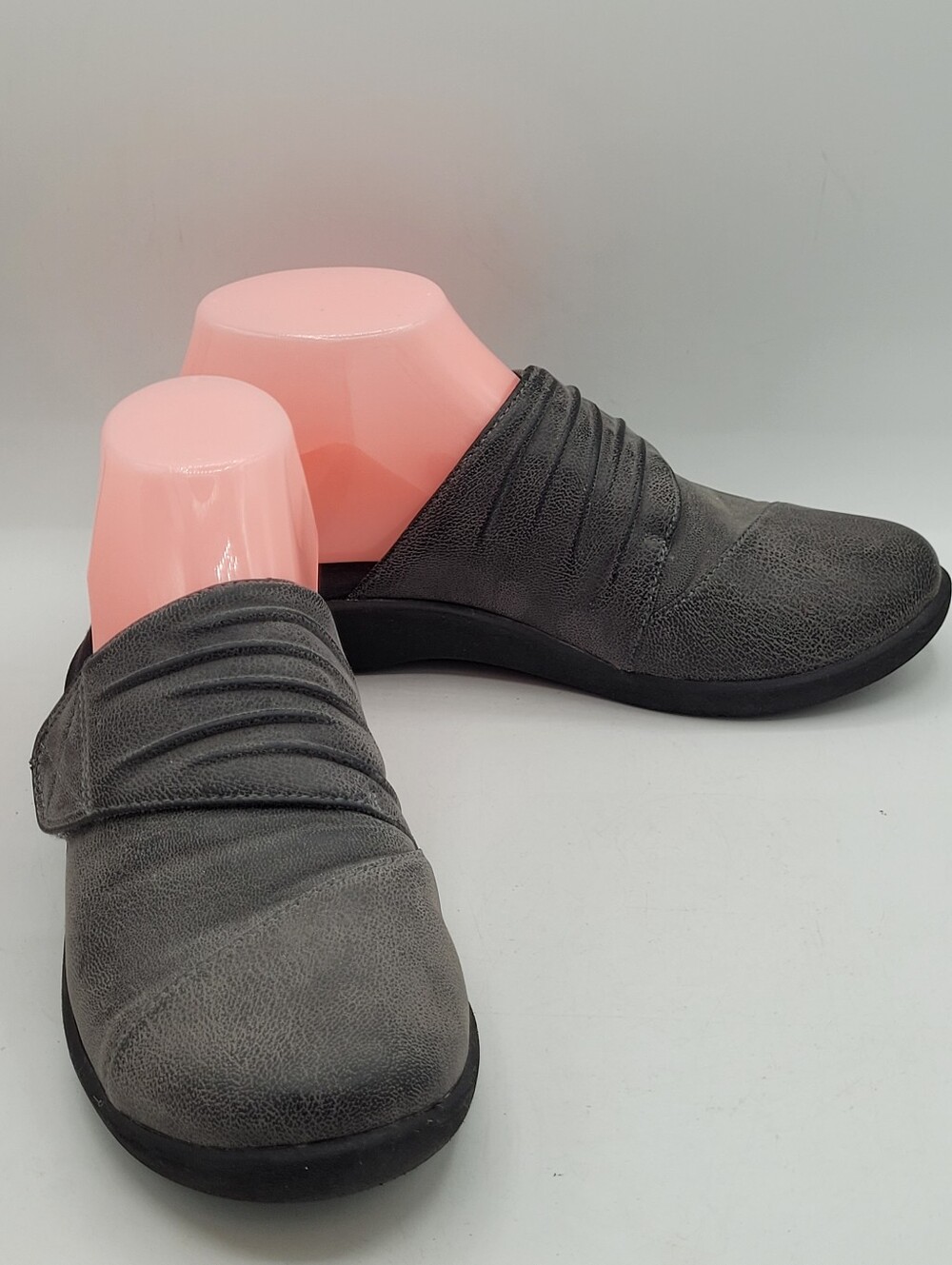 Clarks Cloudsteppers Sillian Rhodes Slipon Gray Mules Size 7